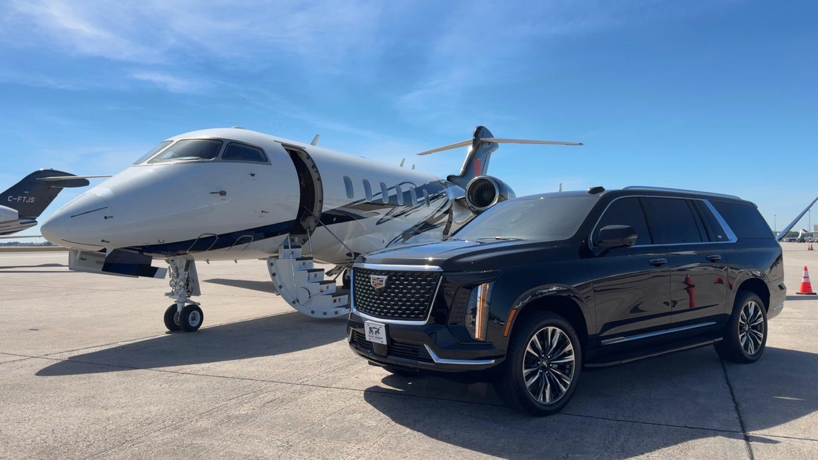 Black Cadillac Escalade at a Walt Disney World resort entrance