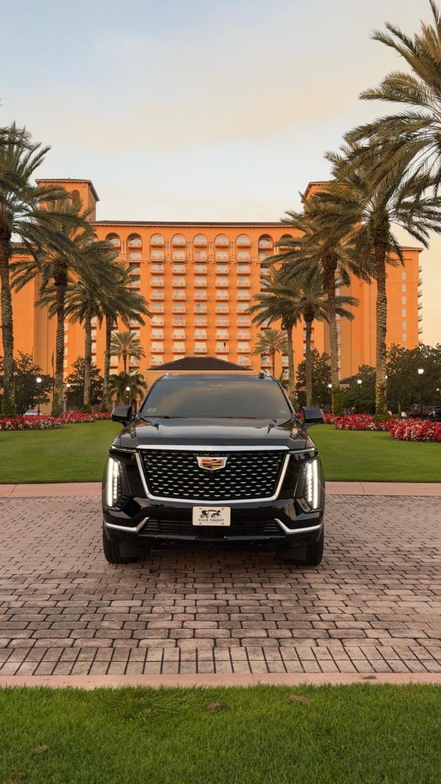 Black Cadillac Escalade for executive chauffeur service in Los Angeles