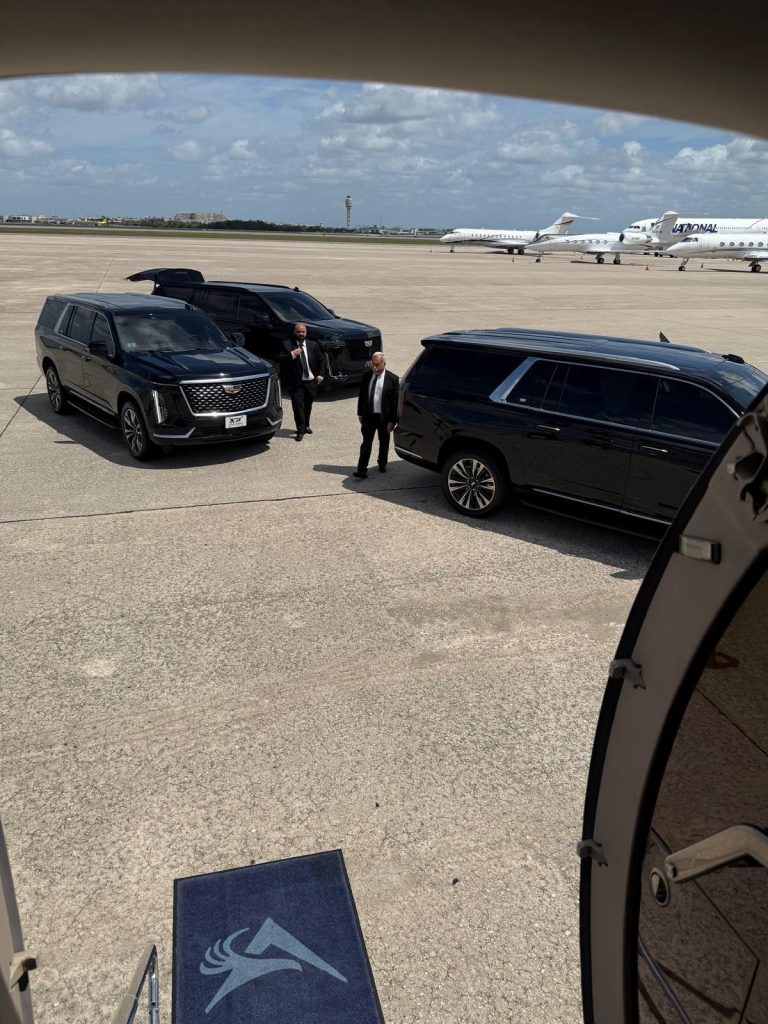 Black Cadillac Escalade SUVs with chauffeur for Orlando corporate and executive travel