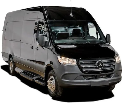 Black Mercedes Executive Sprinter van chauffeur Orlando