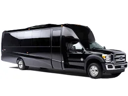 Black executive shuttle bus large group transportation Orlando